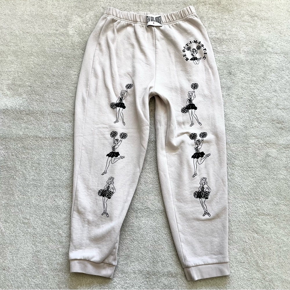 NEW GIRL ORDER CHEER JOGGERS SIZE 12 NOVELTY CHEERLEADER COMFY SWEATPANTS - Picture 3 of 11